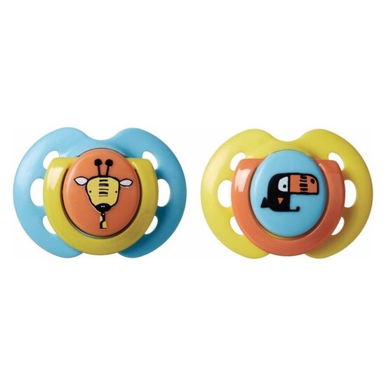 Tommee Tippee varalica silikon Fun 2/1, 0-6m ŽIRAFA/PTICA