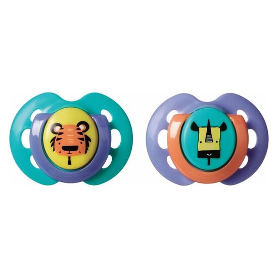 Tommee Tippee varalica silikon Fun 2/1, 0-6m TIGAR/NOSOROG