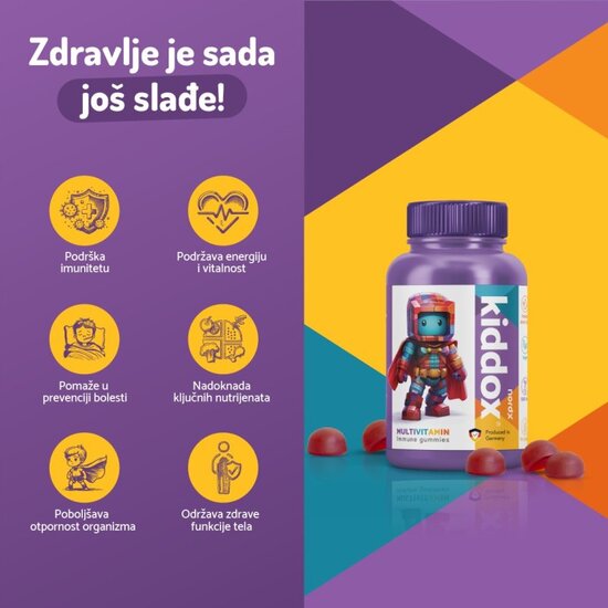 KIDDOX®  Multivitamin immune gummies, 60 gumenih bombona